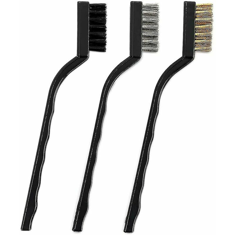 Ensemble de 3 brosses de détartrage en fil de cuivre pour nettoyer les scories et la rouille, 7',Fonepro