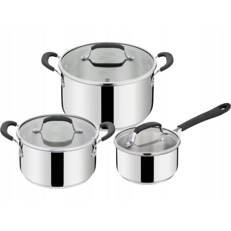 Ensemble de 3 casseroles  6 pièces Jamie Oliver par Tefal  E318S6