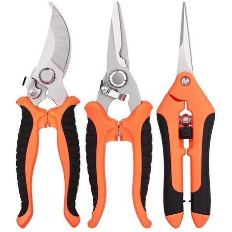 Ensemble de 3 ciseaux de jardinage