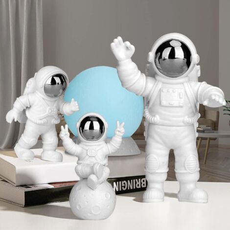 Ensemble de 3 décorations d'astronautes pour la maison, décorations pour gâteau d'anniversaire sur le thème de l'espace
