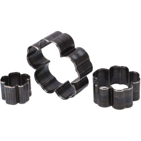 Ensemble de 3 Emporte-pièces Fleur en Acier Allié pour Cuir - Outils de Découpe Précise 1.2, 2 et 2.8 Pouces