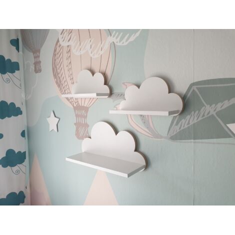 Ensemble de 3 étagères Cloud PYSIA - Élégance