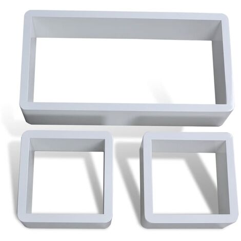 Ensemble de 3 étagères cube vidaXL - Blanc