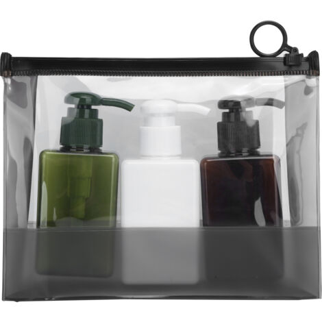 Ensemble de 3 Flacons Vides Pressoirs pour Gel Douche et Shampoing