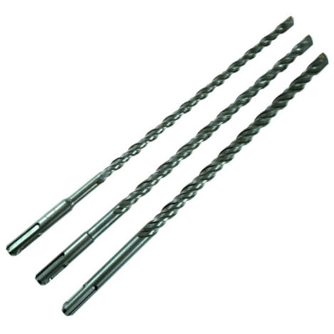 Ensemble de 3 forets trepan sds + longs 260 mm 8 - 10 - 12 mm