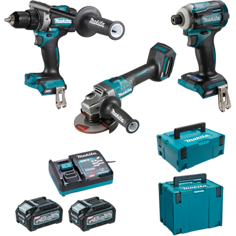 Image of Makita - Set aus 3 Maschinen 40 v max Li-Ion 4 Ah xgt (DF001G + GA005G + TD001G) DK0125G301