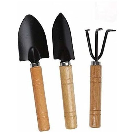 Ensemble de 3 Outils de Jardin pour Enfants - Râteau, Bêche et Manche de Pelle, Sécurité pour Jardin Intérieur et Extérieur