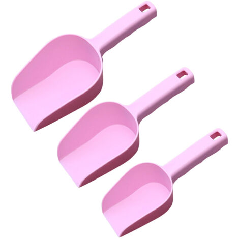 Ensemble de 3 pelles à terre en plastique, pelles de jardin en plastique, pelles à pots de fleurs, pelles à transplanter, pelles à engrais, pelles en métal, petites pelles de jardin