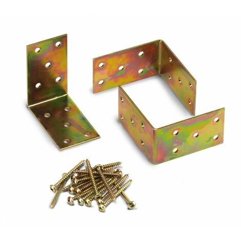 Ensemble de 3 pièces Kit 3 Angles 50X50 mm avec Vis pour Fixation Cavalier Élan