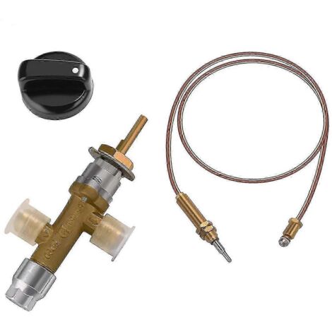 Ensemble de 3 pièces pour installation facile d'un chauffe-eau à gaz propane avec vanne de propane et protection contre l'extinction de la flamme. Réparation de cheminée.