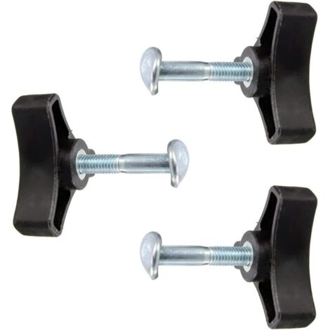 Ensemble de 3 pièces pour tondeuse à gazon : écrou à oreilles, bouton triangulaire, poignée, vis, écrou, pièces de rechange pour tondeuse à gazon, pièces d’équipement électrique