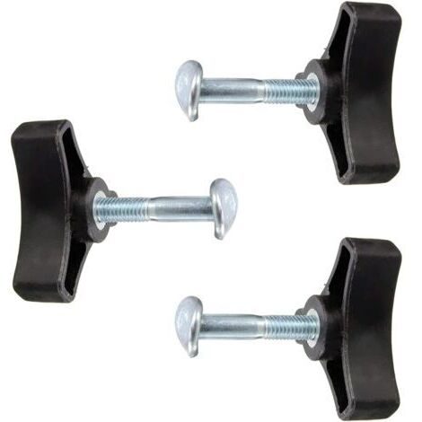 Ensemble de 3 pièces pour tondeuse à gazon, écrou à oreilles, bouton triangulaire, poignée, vis, écrou, pièces de rechange pour tondeuse à gazon, pièces d'équipement électrique