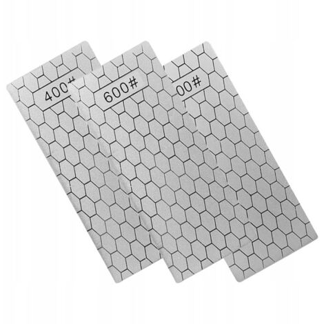 Ensemble de 3 pierres à aiguiser diamantées pour couteaux