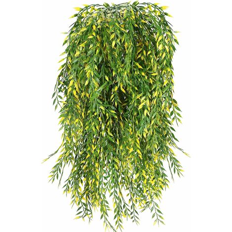Ensemble de 3 plantes artificielles suspendues fausse plante d'intérieur fausse décoration de fougère de lierre