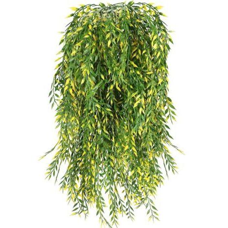 Ensemble de 3 plantes artificielles suspendues fausse plante d'intérieur fausse décoration de fougère de lierre
