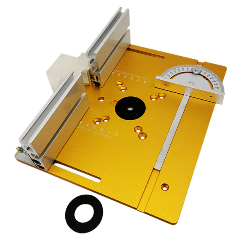 Ensemble de 3 plaques d'insertion de table de routeur en alliage d'aluminium, planche à rabat pour fraisage du bois, machine de découpage, outil