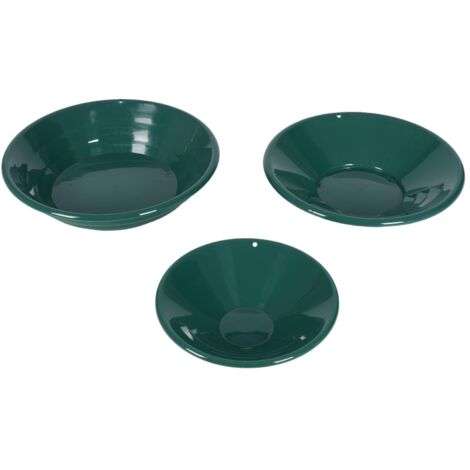 Ensemble de 3 poêles en or, 14,96 pouces, 13,98 pouces, 10,43 pouces, vert pour l'orpaillage, accessoires de pièces minières
