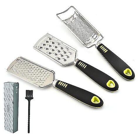 Ensemble de 3 râpes à fromage manuelles en acier inoxydable