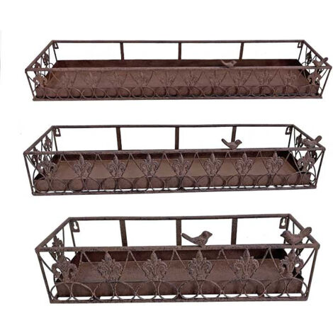 Ensemble de 3 supports jardinière muraux