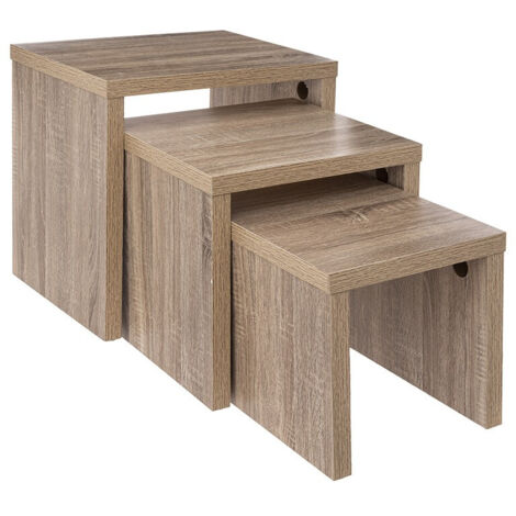 Ensemble de 3 tables gigognes encastrables