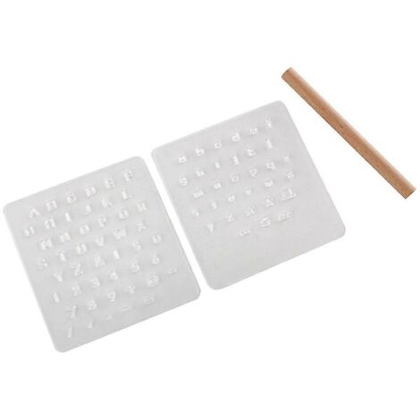 Ensemble de 3 tampons en cuir avec alphabet, outils pour le travail du cuir