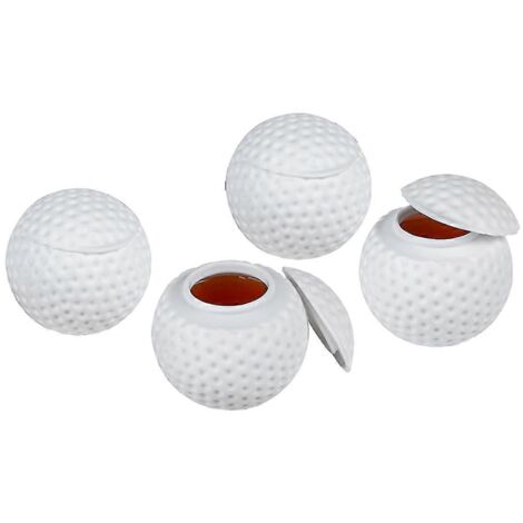 Ensemble de 3 verres à shot en forme de balle de golf, en silicone, de 44 ml (1,5 oz), avec couvercles.