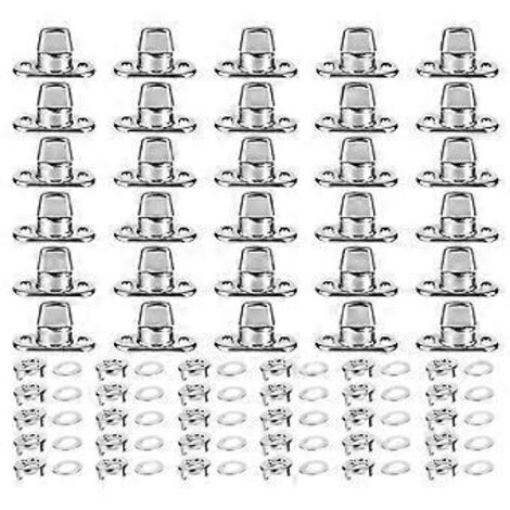 Ensemble de 30 attaches à verrouillage par rotation de qualité supérieure, œillets à bouton tournant, vis de fixation pour toiles marines