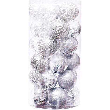 Ensemble de 30 boules décoratives suspendues de 6 cm pour les vacances, les fêtes, les mariages