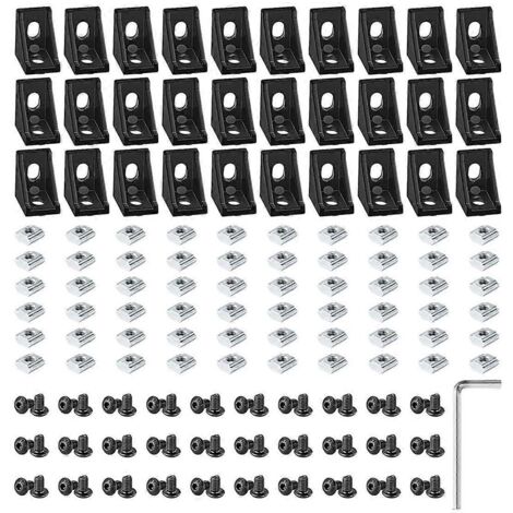 Ensemble de 30 profilés en aluminium 2028 avec équerre de fixation
