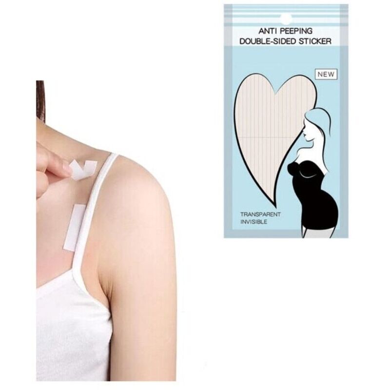 Ensemble de 36 morceaux de ruban adhésif double face pour vêtements, transparent, une interface conviviale avec un cuir et textile