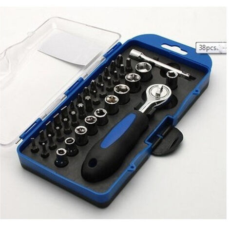 Ensemble De 38 Clés à Douille Avec Cliquet Embouts Assortis Kit Multi-outils Prof