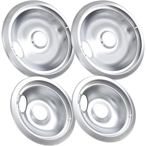 Ensemble de 4 bacs de récupération des graisses pour plaque de cuisson - Conception renforcée pour éviter la déformation et la rouille - Comprend 2 bacs de 15 cm et 2 bacs de 20 cm