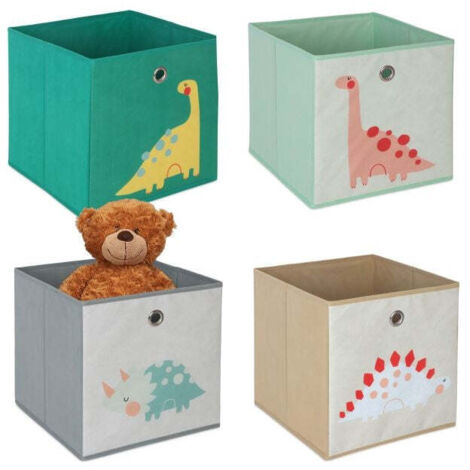 Ensemble de 4 boites de rangement pour enfants - pliables motifs animaux