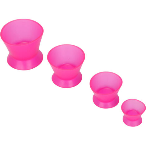 Ensemble de 4 Bols en Silicone Réutilisables pour Masque Visage, Art Dentaire et Peinture Créative
