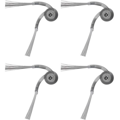 Ensemble de 4 brosses latérales pour aspirateurs robots Roborock Qrevo Curv/Qrevo Edge/Saros Z70/Saros 10/Saros 10R/QV 35S/QV 35A/Q10 S5/Q10 X5/Q7 M5/Q7 L5
