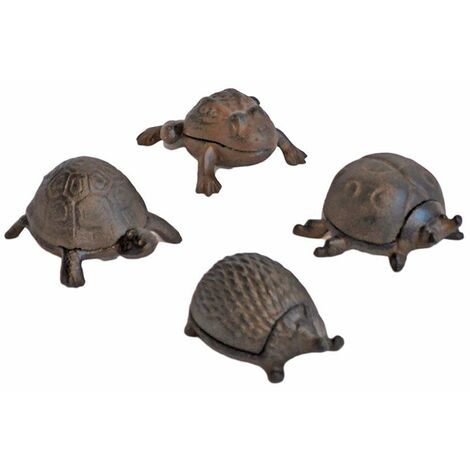 Ensemble de 4 cache clés fonte animaux 10x5cm