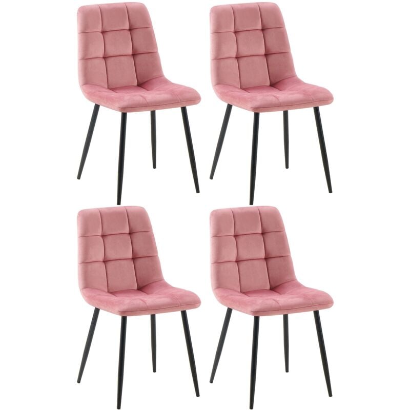 CLP - Ensemble de 4 chaises de restauration d'antibes roses