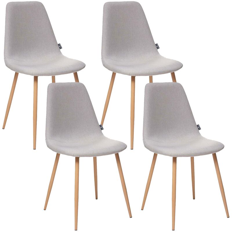 wellhome - ensemble de 4 chaises de type scandinavo-gray