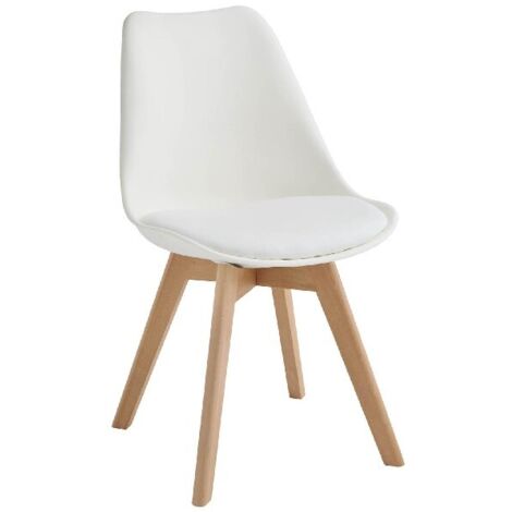 Ensemble de 4 chaises nordiques blanches Carlotta STS