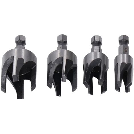 Ensemble de 4 coupe-bouchons en acier au carbone, coupe-bouchons conique