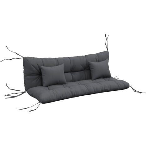 Ensemble de 4 coussins d'extérieur pour balancelle gris