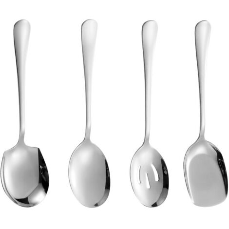 Ensemble de 4 cuillères à café en acier inoxydable moderne, lavable au lave-vaisselle