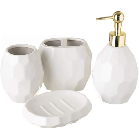 GHIBO - Porte-savon en céramique - blanc ventoux D14cm