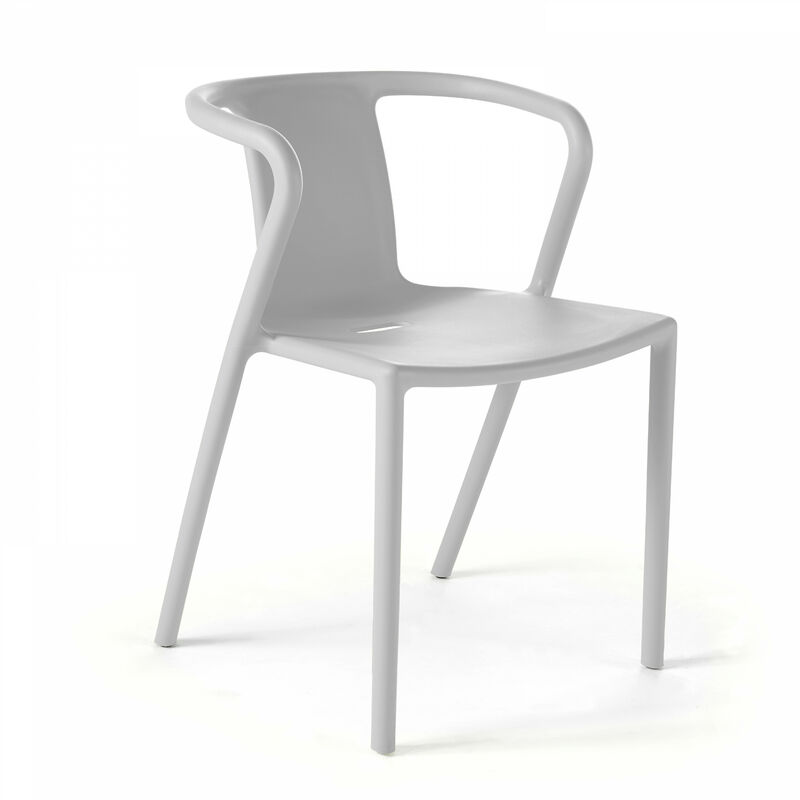 Lot de 4 chaises plastique blanc
