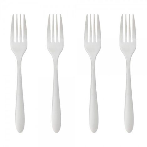 Ensemble de 4 fourchettes Nevis, acier inoxydable, argent poli