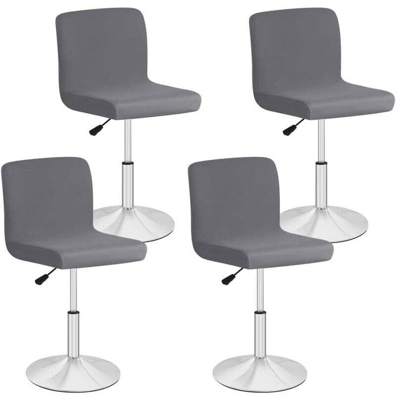 Ensemble de 4 Housses de Chaise Haute Bar de Salle à Manger, Housse Tabouret de Bar Amovible et Lavable, Couverture Extensible pour Chaise Haute