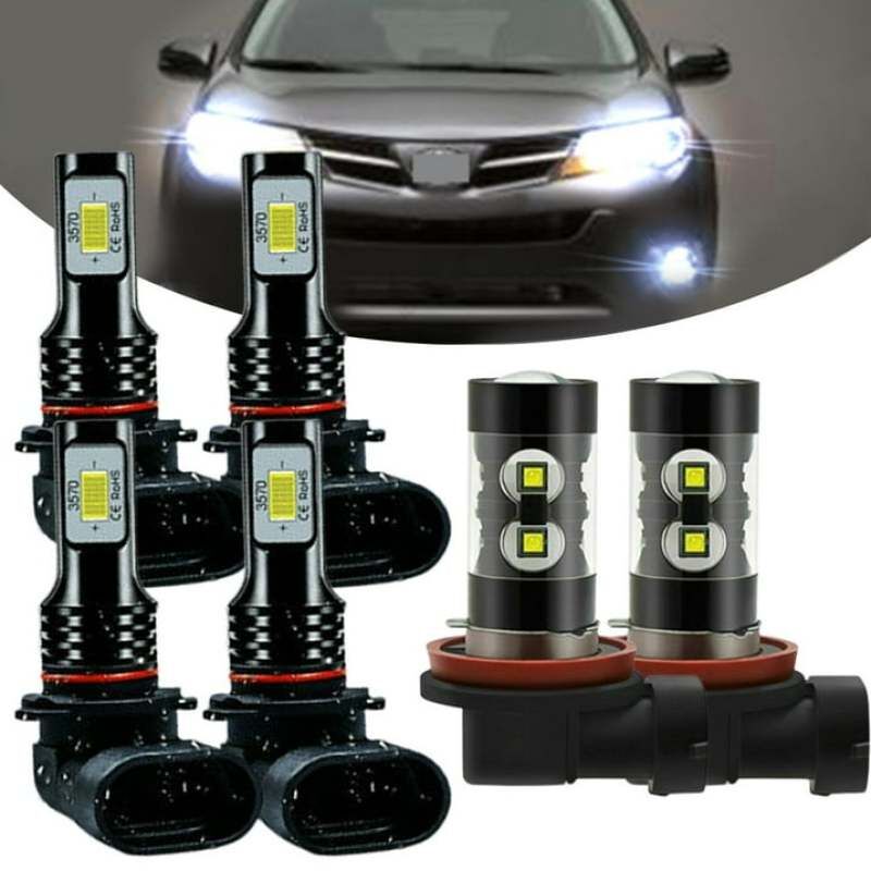 Pour Toyota RAV4 2013 2014 2015 Phares LED Feux de croisement et antibrouillard Ampoules