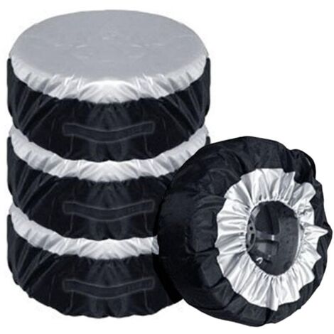 Ensemble de 4 housses de pneus pour pneus de 13 à 19 pouces, housse de roue de secours, sac de rangement, sac de transport en polyester pour pneus 4 saisons, protection des roues de voiture