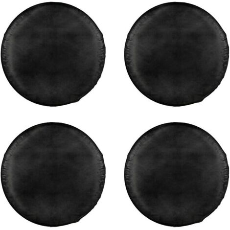 Ensemble de 4 housses de roue de secours universelles noires et imperméables pour pneus de 27 à 29 pouces