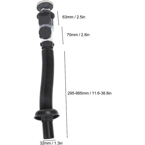 Ensemble de 4 joints toriques en silicone de 295 mm, faciles à installer - empêche les obstructions et les fuites - conception rétractable peu encombrante.